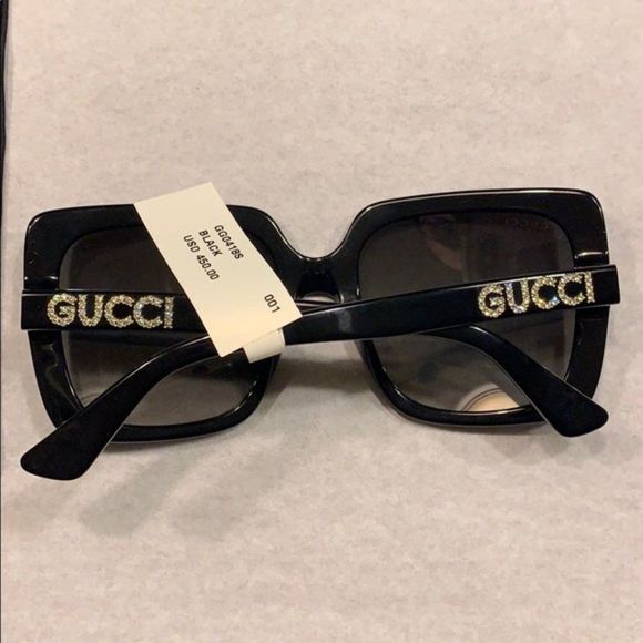Gucci Square Embroidered Sunglasses! w/ case - Picture 4 of 5